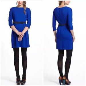 Anthropologie | Girls from Savoy Blue Pleated Ponte Dress